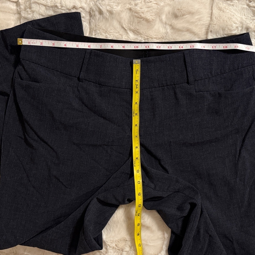 Nine West Navy Heathered Boot Cut Pants, Size 18 - Picture 8 of 9